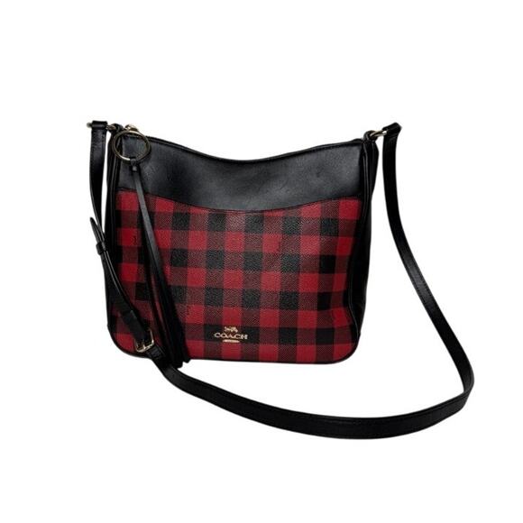 Coach Chaise Crossbody – Red Buffalo Check PlaidHoliday Handbag
